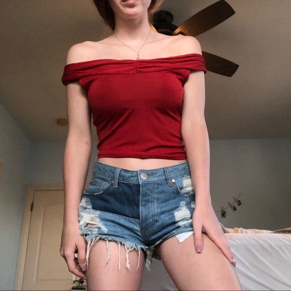 Urban Outfitters Tops - NWT Urban Outfitters Red Off The Shoulder Top